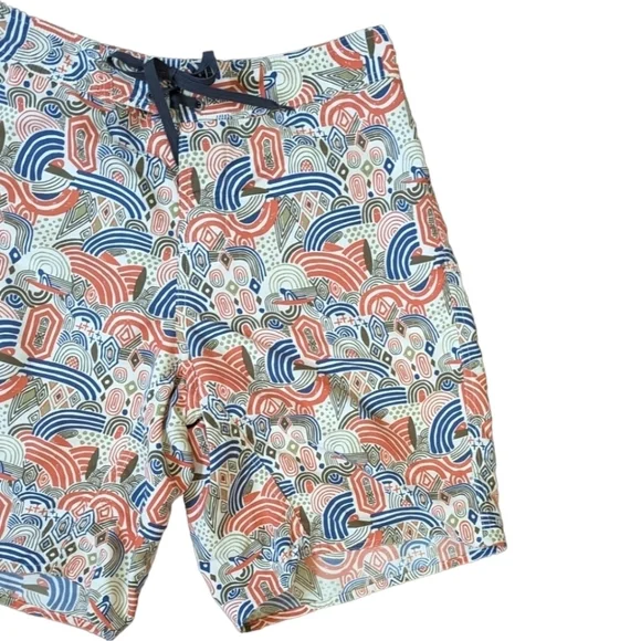 Patagonia Abstract Print  Boardshort Swim Trunks - Picture 2 of 11